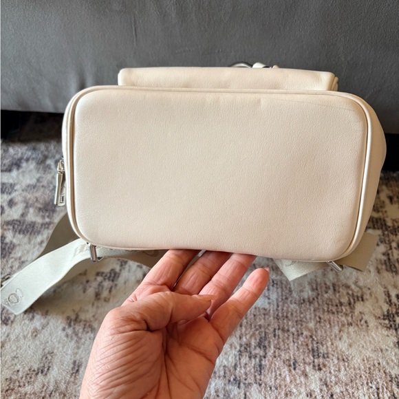 Coach Cream Leather Drawstring Backpack - Picture 9 of 9